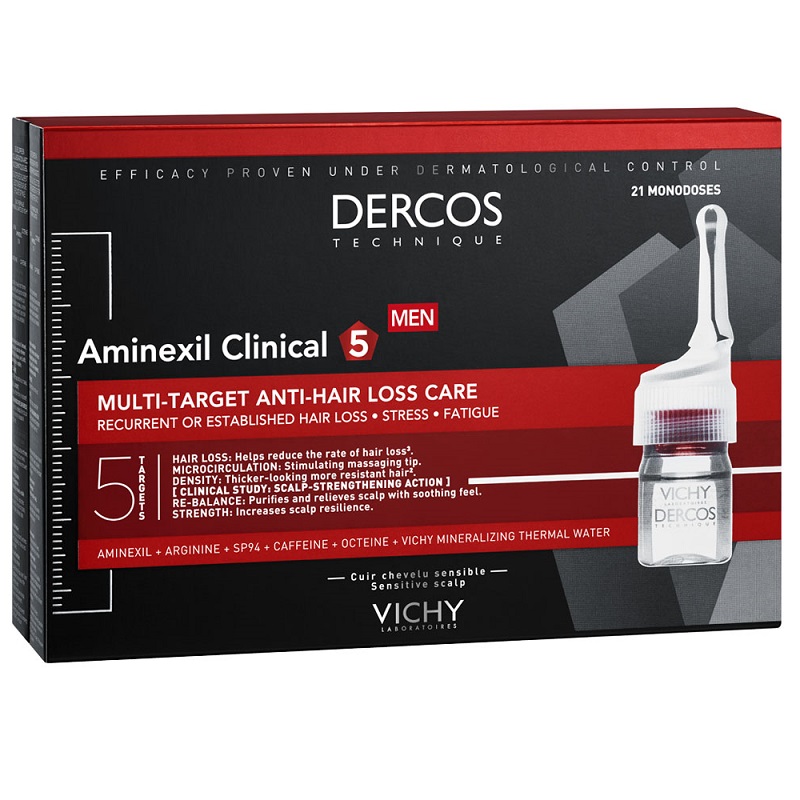 Vichy Dercos aminexil Clinical 5 hajh. ell. ffi.